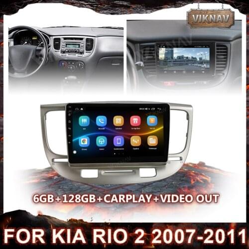 128G Android 10.0 For Kia RIO 2 2007-2011 Car Radio Multimedia Video Player Navigation GPS 2 din dvd Head Unit Stereo Receiver