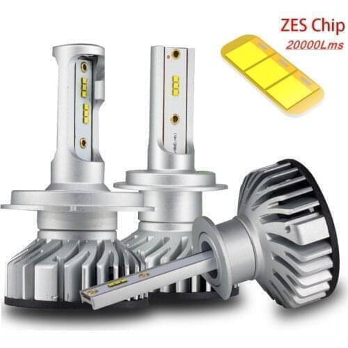 2 pcs Mini Canbus ZES Car Haedlight H4 H7 H1 LED H8 H9 H11 9005 9006 4300K 6500K 8000K Auto fog Light 120W 20000LM 12V LED Bulb