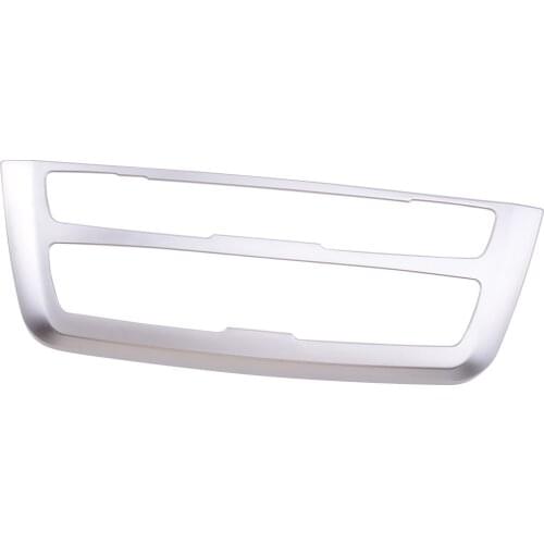 Car ABS Silver Front Center Console Frame Cover Trim Decoration Fit For BMW 3 4 Series 2014 2015 2016 2017