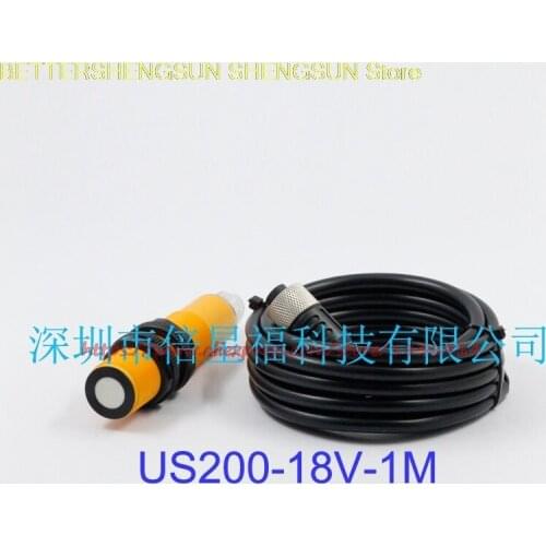 Free shipping Ultrasonic distance measurement kit US200-18V-1M digital analog signal, NPN, output ultrasonic sensor