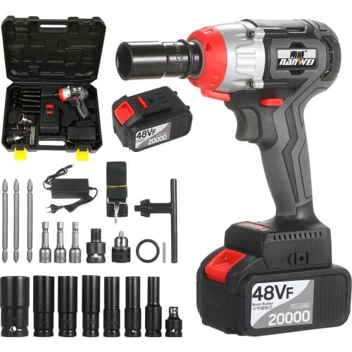 Cordless Brushless Electric Wrench Kit Impact Rechargeable Wrench Power Tools Brushless Drill 980Nm Torque Wrench Electric Tools