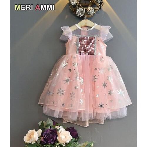 MERI AMMI For Children Girl Dressing Princess Girls Floral TuTu Fancy Sash Dress For 2-7 Year Baby Girl