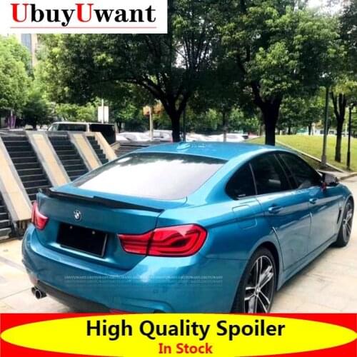 For BMW F36 4 Series 428i 435i 4-Dr Car Styling ABS Plastic Unpainted Color Rear Spoiler Trunk Wing For 2013-2019 M4 Style