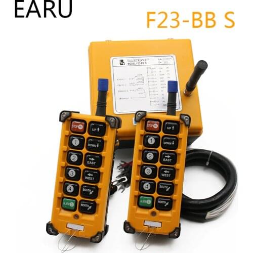 F23-BB Industrial Wireless Radio remote controller switch 1 receiver+ 2 transmitter speed control Hoist Crane Control Lift Crane