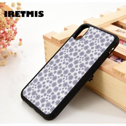 Iretmis 5 5S SE 6 6S Phone Case Cover for iPhone 7 8 Plus X Xs 11 12 MINI Pro Max XR tiny light purple lavender flowers floral