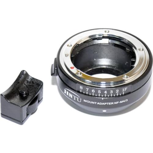 JINTU Metal 8-Stop Lens Adapter aperture Control NF-M4/3 for Nikon AI/F/G/D Lens to Micro 4/3 GH4 GH3 GH5 X-T10 X-E3 X-PRO2 X-E2