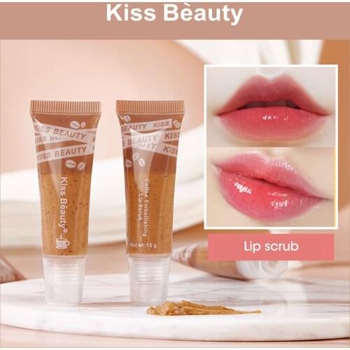 Coffee Lip Scrub Exfoliating Moisturizing Hydrating Moisturizing Fade Lip Wrink Dead Skin Gel Removal Lip Balm Nourish