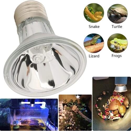 Full Spectrum Lamp Reptile UVB Pet Heat Lamp Heating Light Holder Reptile Supplies Turtle Basking Light Holder Ceremic Lamp D30
