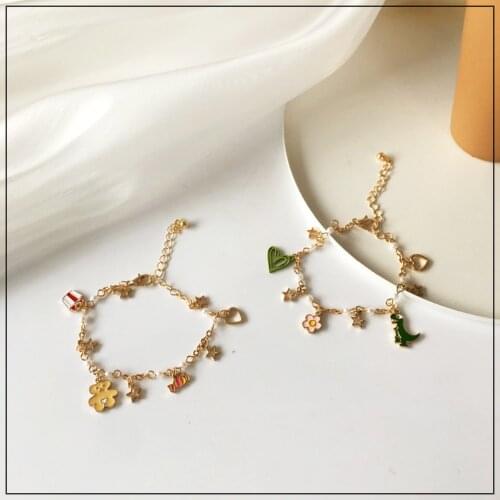 LANIWOO Cute Cartoon Bracelet 2021 New Fashion Lovely Jewelry For Children Girls Gifts Wholesale Accessory