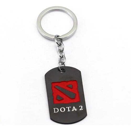 2017 Hot Game DOTA 2 Keychain Immortal Champion Shield Key Chain The Vanguard Shield Key Ring Holder Pendant bag charm Jewelry