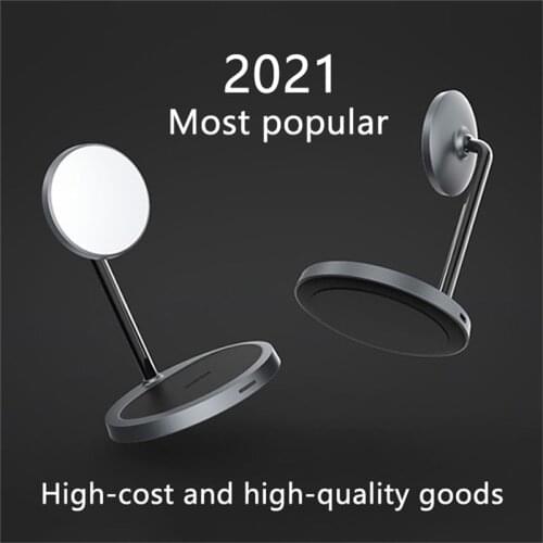 15W Fast Magnetic Wireless Charger 2 In 1 Charging Station For AirPods Pro For Magsafe Charger iPhone 12 Pro Max Phone Holder