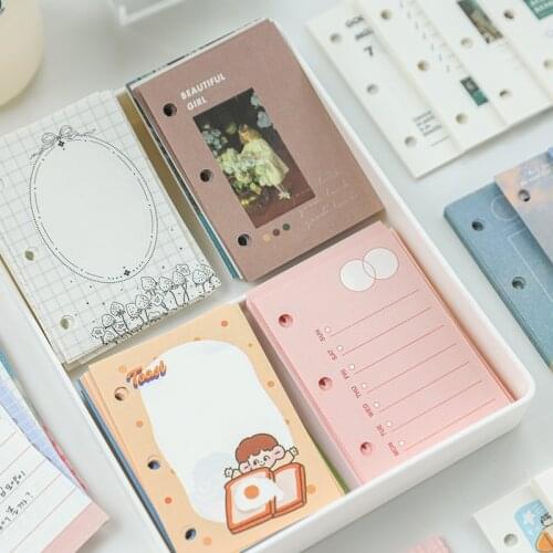 Yoofun MINI Loose Leaf Notebook Refill Spiral Binder Free Inner Core Cute Stationery 3Holes Bullet Journaling Scrapbooking
