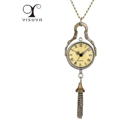 Mini Bronze Transparent Ball Pendant Quartz Pocket Watch Vintage Necklace Watch Men Women Kids Antique Accessory Pocket Clock