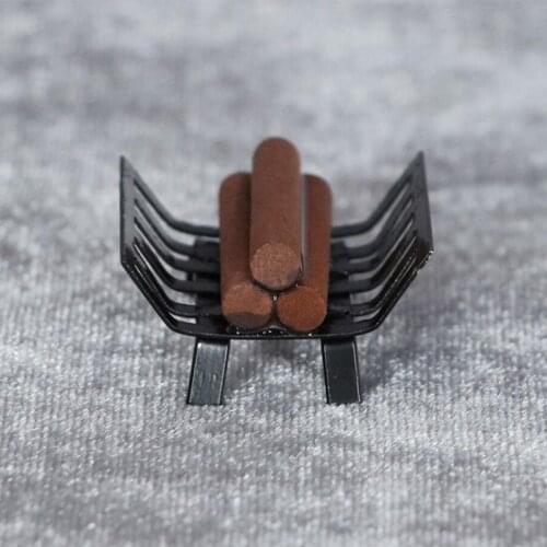 Mini BBQ Grill Oven Model 1:12 Dollhouse Cooking Tool Garden Decoration Kicthen Accessories Roasting Cart Firewood Rack Holder