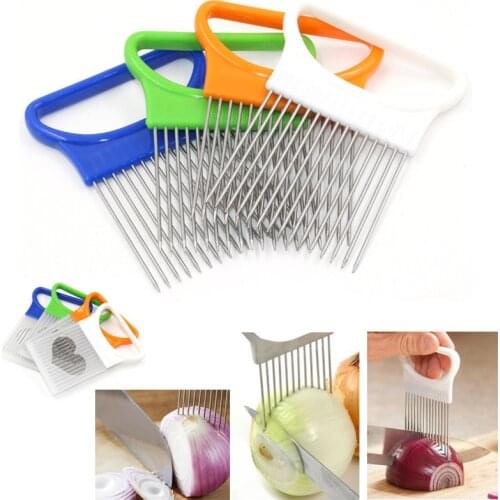 Multifunction Onion Cutter Stainless Steel Plastic Tomato Cutter Vegetable Slicers Metal Meat Needle Kitchen Accessories Gadgets