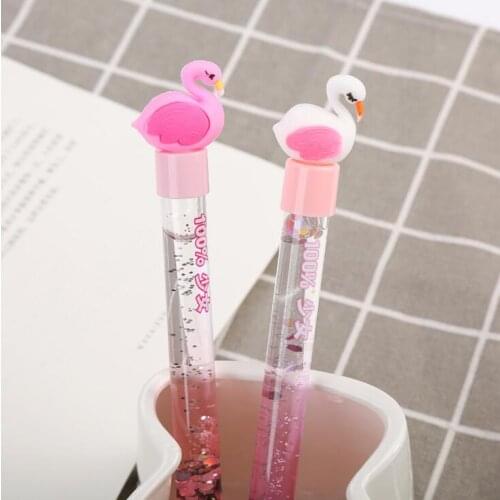 Moon Unicorn / Flamingo / Bear paw / Magic wand/ Flower Quicksand Gel Pen Student Office School Stationery Neutral Pen Gifts Toy