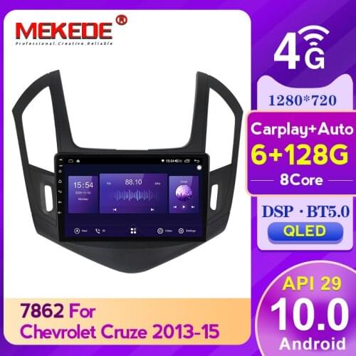 Android 10.0 6GB+128GB Radio GPS Car Muletimedia Player For Chevrolet Cruze J300 J308 2012 DSP Carplay QLED 4G LTE WIFI BT5.0