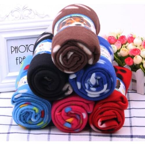 Soft Cute Pet Dog Blanket Fleece Winter Warm Cat Dog Bed Mat Print Sleeping Mattress Small Medium Large Dogs Fleece Pet Supplies