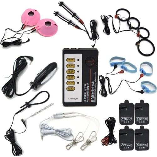 Electro Shock Anal Plug Penis Cock Rings Massage Pad Nipple Clamps Medical Themed Toys For Men Electric Stimulate Sex