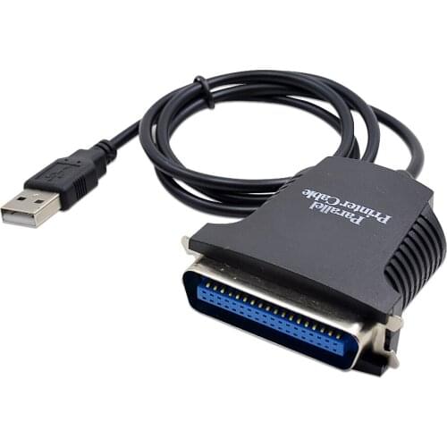 NOTAYO 100pcs USB 1.1 USB to DB36 Female Port LPT Parallel Printer Print Converter Cable Black Color for PC Laptop
