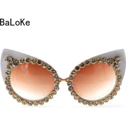 Newest fashion women sunglasses party women rhinestone sunglasses summer cool oversize cat eye accessories