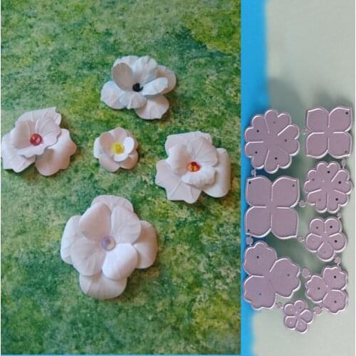 NEW 8 pçs flor primavera folha de corte metal dados estêncil sucata reserva álbum foto cartão papel gravação artesanato diy