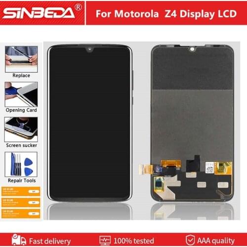 Original 6.4'' For Motorola Moto Z4 Display LCD Touch Tested Screen Digitizer No Frame For Motorola Moto Z4 XT1980-3 XT1980 LCD