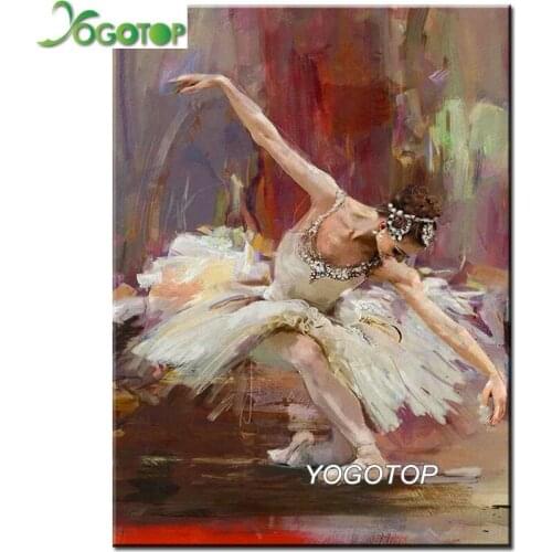 Full Square Round resin Drill 5D DIY Diamond Painting Ballet Dancing Girl 3D Diamond Embroidery Cross Stitch Decor Gift YY2467