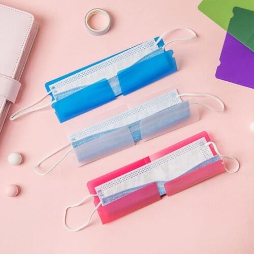 Portable Foldable Face Masks Storage Clip Holder Dustproof Masks Case Disposable Storage Organizer