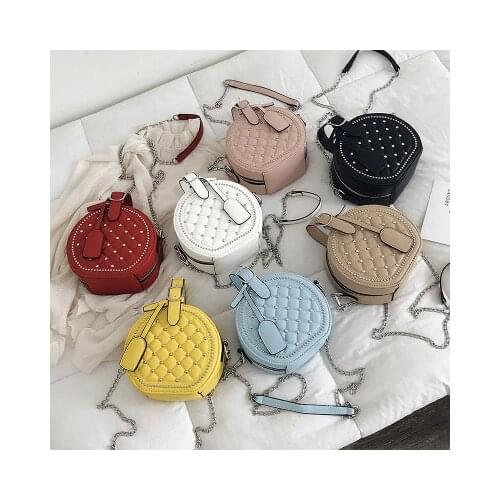 2020 Luxury Leisure Women Shoulder Bags Female Fashion Designer Leather Messenger Bag Solid Color Round Crossbody Bags Louis CC