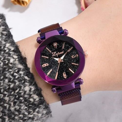 2019 Luxury Women Watches Ladies Watch Starry Sky Magnetic Dress Female Wristwatch Luminous Clock relogio feminino reloj mujer Q