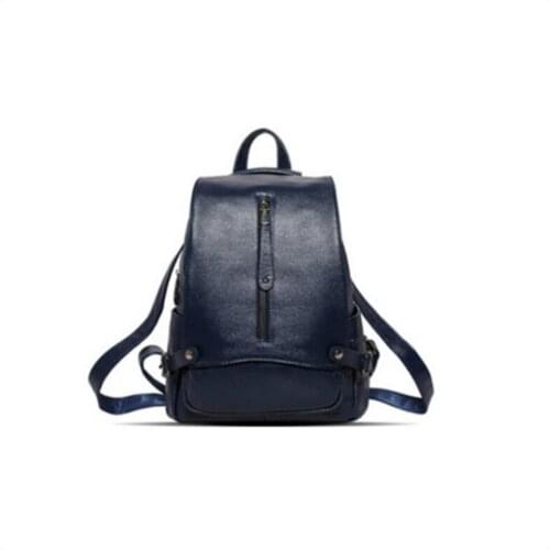 Natural Cowhide Leather Anti-theft Women Backpack Large Capacity Solid Color Mini Shoulders Bag New Arrival Travel Bag