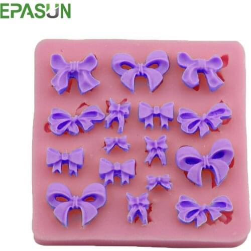 EPASUN Silicone Soap Mold Silicona Molde Making Bow Knot Silikon Form Fondant for Mold 3D Cake Decorating Tool Handmade