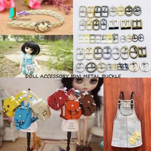 Cute DIY BJD Doll Clothes,Bag,Shoe,Jewelry Accessory Gold,Silvery,Bronze,Gun Black Mini Metal Button,Metal Mini Buckle S0088L