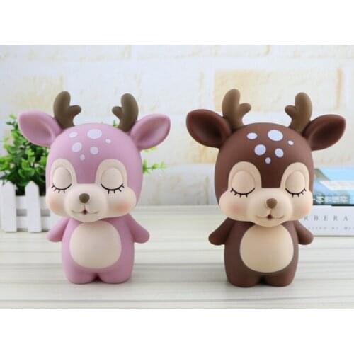 Funny deer fairytale Piggy Bank Figurines Resin Coin Bank Christmas Gifts Children Money Boxes Desktop home Decor accessories