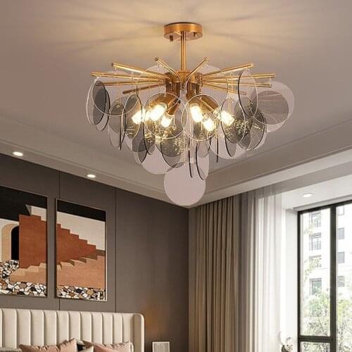 Modern Led Crystal Chandelier for Bedroom Bedside Luxury Indoor Lighting Ceiling Chandeliers Living Room Kitchen Dining Room