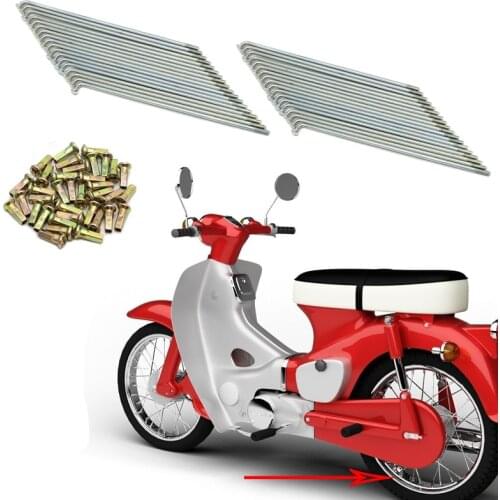 Pack-36 Spokes and nipples for Honda cub C50 C70 C90 C100 SS50 90 CL50 CM90 CD50 REAR wheel Spokes