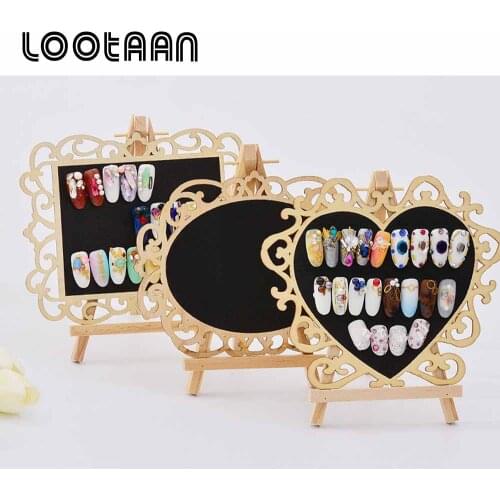 Nail Art Tips Display Stand Card Board Nails Stand Manicure Tool Nail Showing Shelf False Nail Art Practice Training Plate Tips