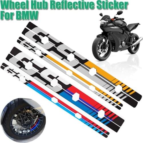 Motorcycle Wheel Hub Reflective Sticker Waterproof Tire Rim Decoration Decal For BMW R1200GS LC 2013-2018 R1250GS 2019 R1200GS