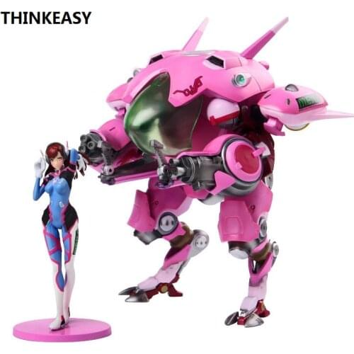THINKEASY 22cm Game Character D.VA with Meka 8.5" Buddy Vinyl Toy Action Figure Anime
