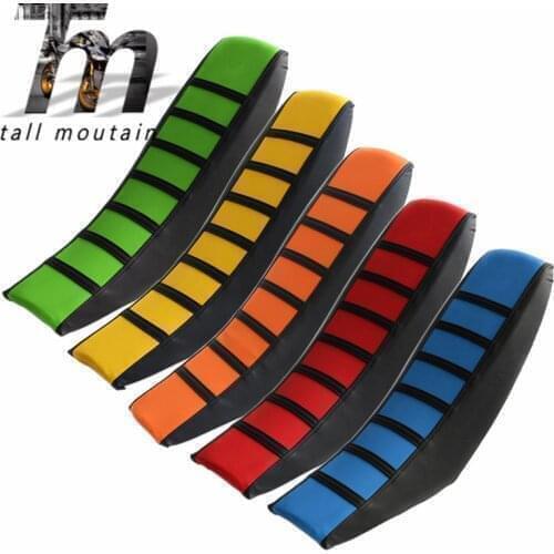 Motorcycle Striped Soft-Grip Gripper Soft Seat Cover Rubber for SX XC EXC XC-W SX-F 85 105 125 150 200 250 300 350 450