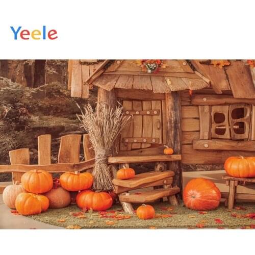 Autumn Pumpkin Farm Wheat Barn Wood Vinyl Backdrop Photography Backdrops Photographic Background For Photo Studio Photozone