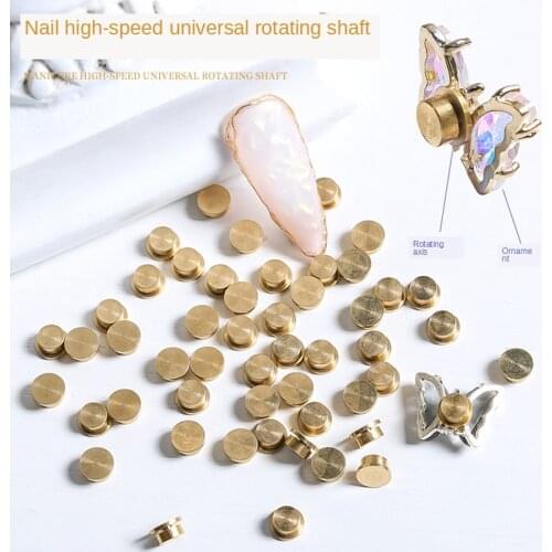 Manicure rotating jewelry accessories Butterfly love cartoon universal rotating bearing rotatable transfer bead nail decoration