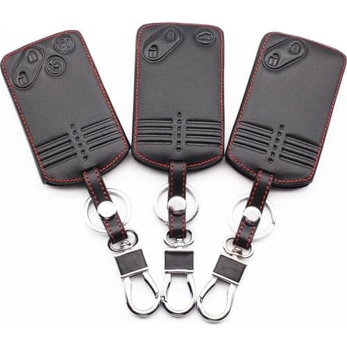 For Mazda 2 3 5 Premacy Miata 6 8 RX8 MX5 M8 CX-7 CX-9 Verisa MPV 2/3/4 Buttons Remote Car Key Leather Cover Protector Fob