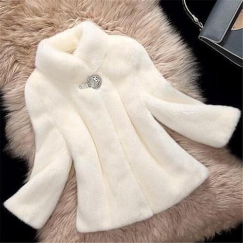 2020 Winter New Fashion Stand-up Collar Imitation Mink Fur Coat Elegant Temperament Jacket Short Imitation Fur Jacket Women Coat