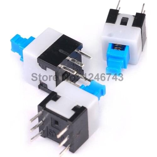 20PCS 7*7mm Micro Swith Switches Press On/Off Self Lock 6PIN