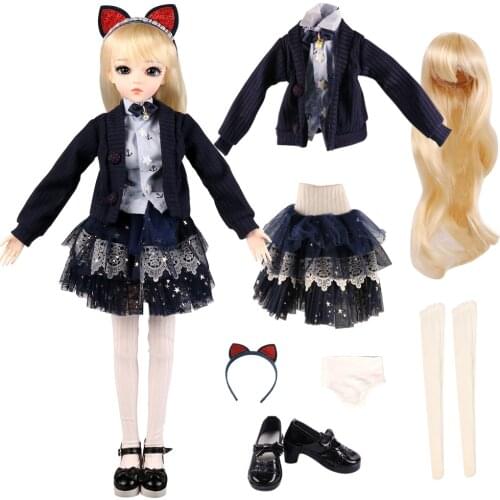 UCanaan Accessories For 1/3 BJD SD Dolls Dress Clothes Set Shoes Wig For 60CM Doll