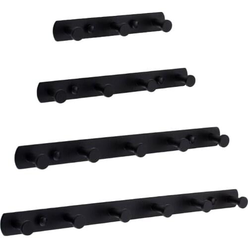 Aluminum Wall Mount Robe Rack Clothes Hanger Towel Holder 3/4/5/6 Hook Hardware 448A