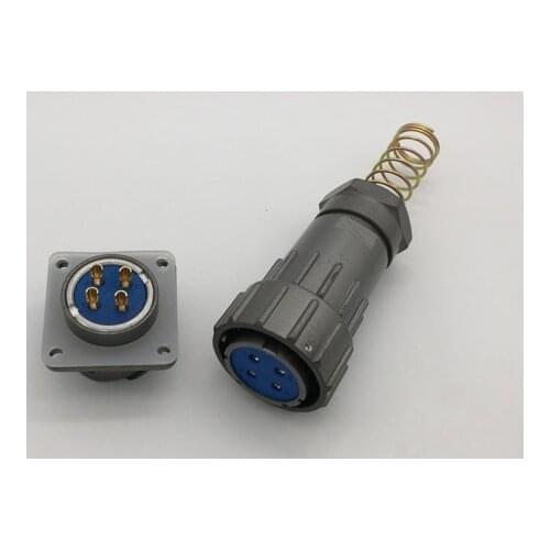 Aviation Plug Socket FQ24-4 Core FQ24-4TK/ZJ Buckle Type Waterproof Connector Opening 24MM