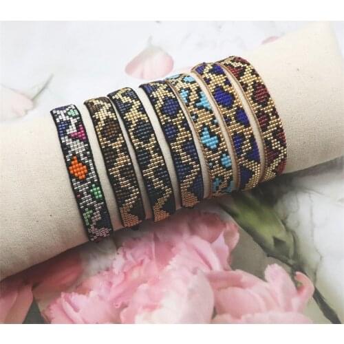 ZHONGVI Fashion Leopard Bracelets Miyuki Delica Bracelet Jewelry Pulsera Crystal For Women Tassel Handcraft Colorful Jewellery